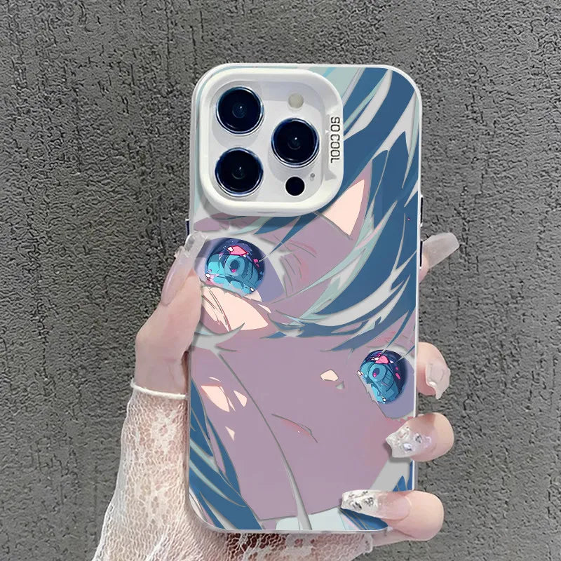 Kawaii Hatsune Miku Frosted Case for Samsung Galaxy S25 S24 S23 S22 Ultra S21 Plus S20 FE A73 A72 A71 A56 A55 A54 A53 Hard Cover