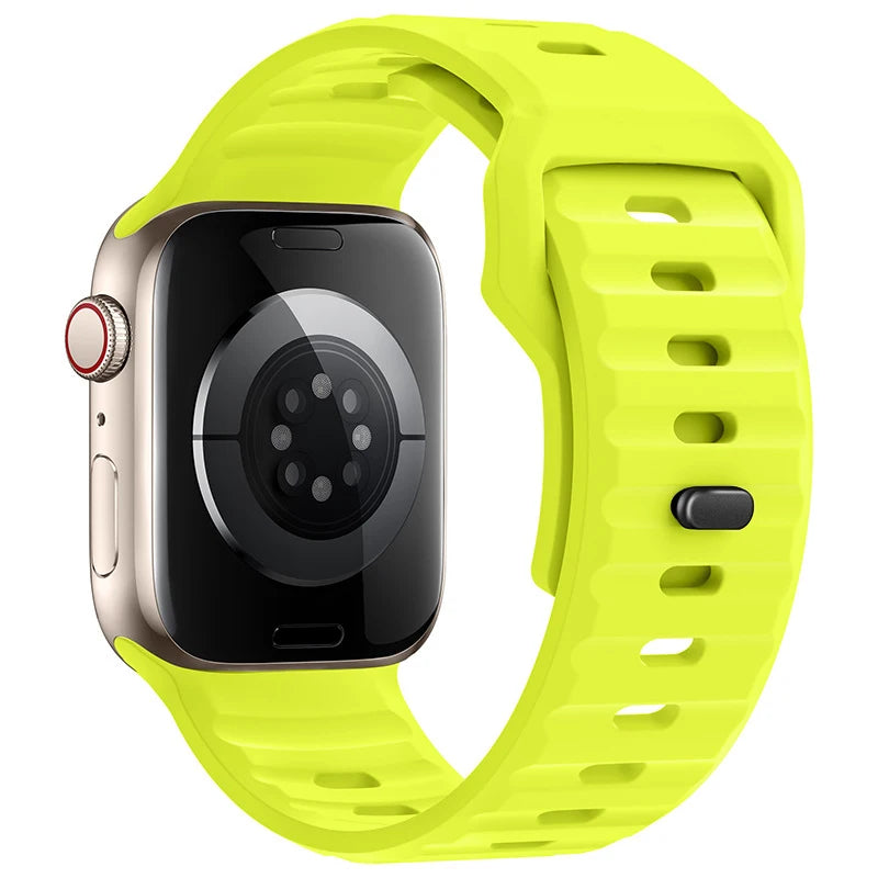 Silicone Strap For Apple Watch Bands 46mm 45mm 44mm 42mm 40mm 41mm 38mm Sport Correa Bracelet iWatch Series 12 11 10 9 SE 8 7 6