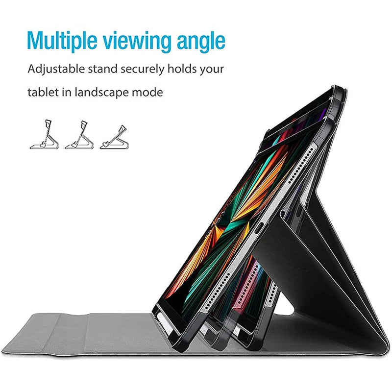 For iPad 12th A19 A16 11th 11 Inch Case with Keyboard,Detachable Wireless Keyboard+Tablet Cover iPad 10th Generation 10.9 Funda