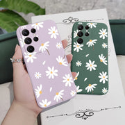 Plain Daisies Phone Case For Samsung Galaxy S25 S24 S23 S22 S21 S20 S10 S10E Ultra Plus FE Note 20 Ultra Plus Cover