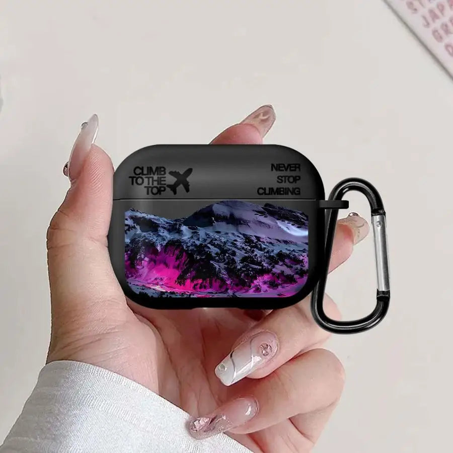 Snow Mountain Airplane Case For Airpods 1 Pro Pro3 Pro2 4 3 2 Earphone Cases Cover