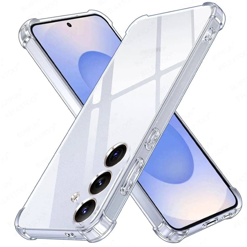 For Samsung Galaxy S25 S26 Case Anti-Yellow Transparent Soft Cover SamsungS25 Ultra S 26 Plus 25 FE Edge S26Ultra 5G Clear Funda