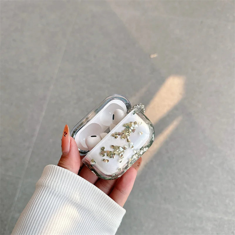 Dynamic Glitter Rhinestones Earphone Case for Airpods Pro Cover Para Airpod 4 3 2 Luxury Headphone Carcasa Brilliant Hard Shell