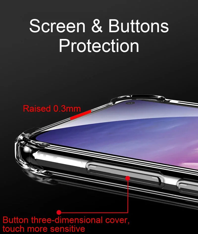 Thick Shockproof Case For Samsung Galaxy S22 S21 S20 S23 S24 S25 Ultra S10 Plus Phone Case Samsung Note 10 9 8 Silicone Cover