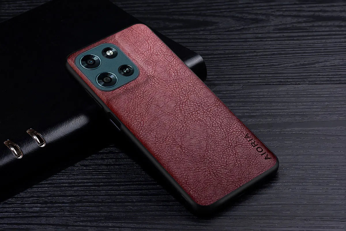 Luxury Leather Case For Moto G Power Stylus Play 2026 2025 2024 4G 5G Business Style Retro Litchi Pattern Back Cover