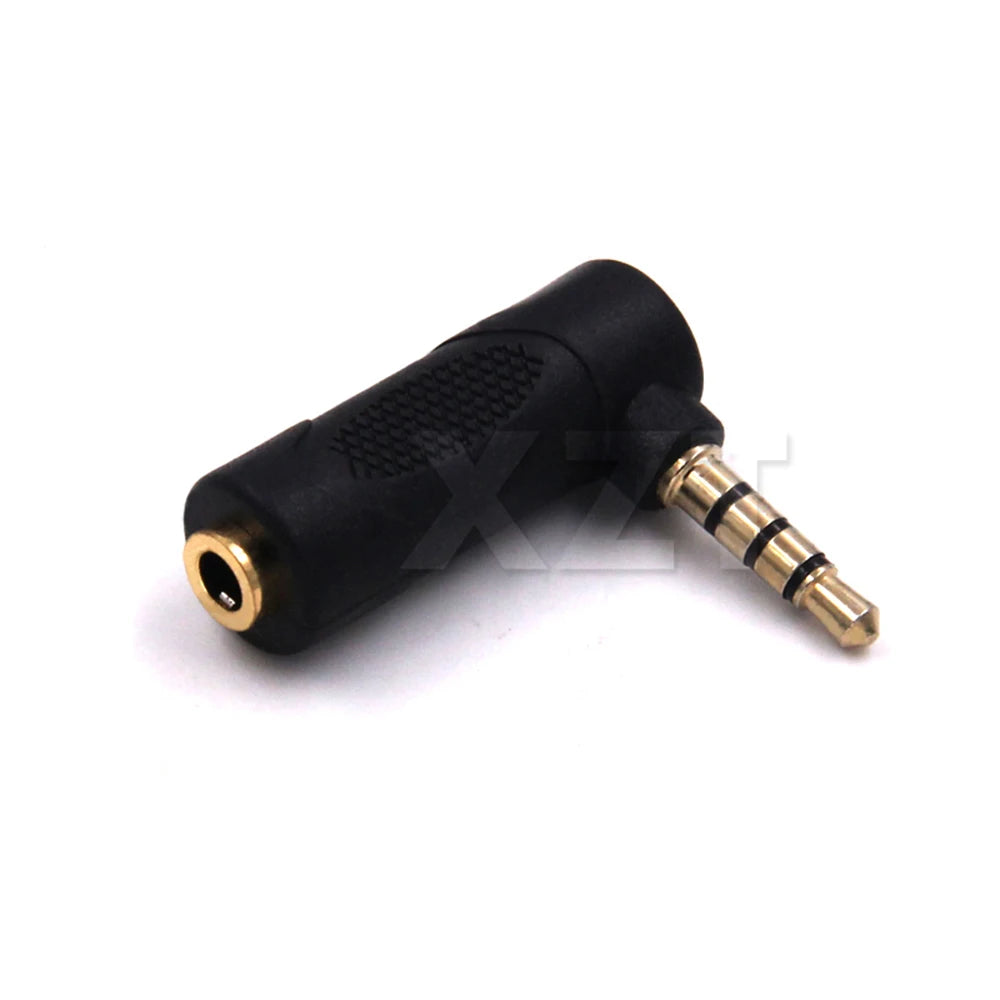 90 Degree 3.5mm Audio Stereo Male to Female Plug Adapter L Shape AUX Headphone Jack Adapter Converter Earphone Accessories