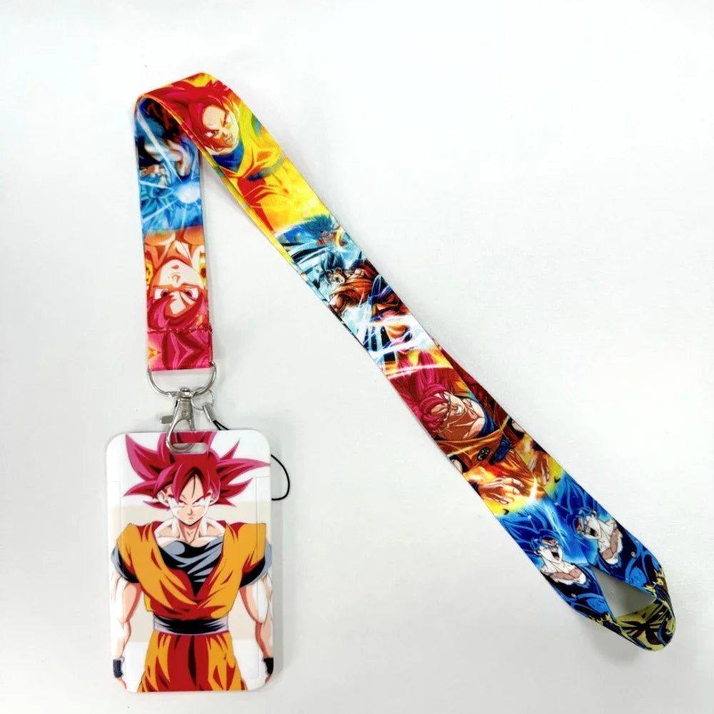 Lanyards Keychain Animated Cartoon Badge Holder ID Credit Card Pass Hang Rope Lanyard For Keys Anime Accessories Gifts