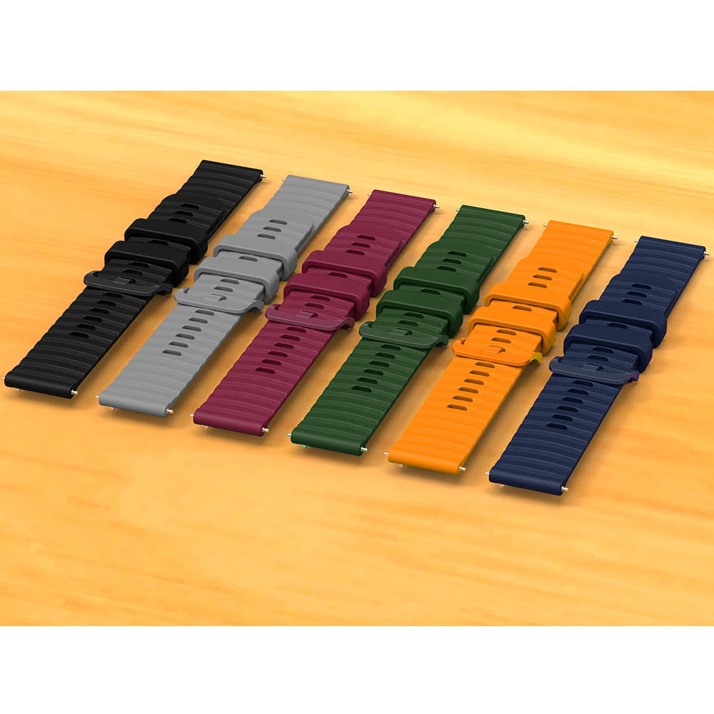 Premium Silicone Watchband WatchStrap Silicone Bracelet Quick Release Rubber Strap WristBand 18mm 20mm 22mm Width Replacement