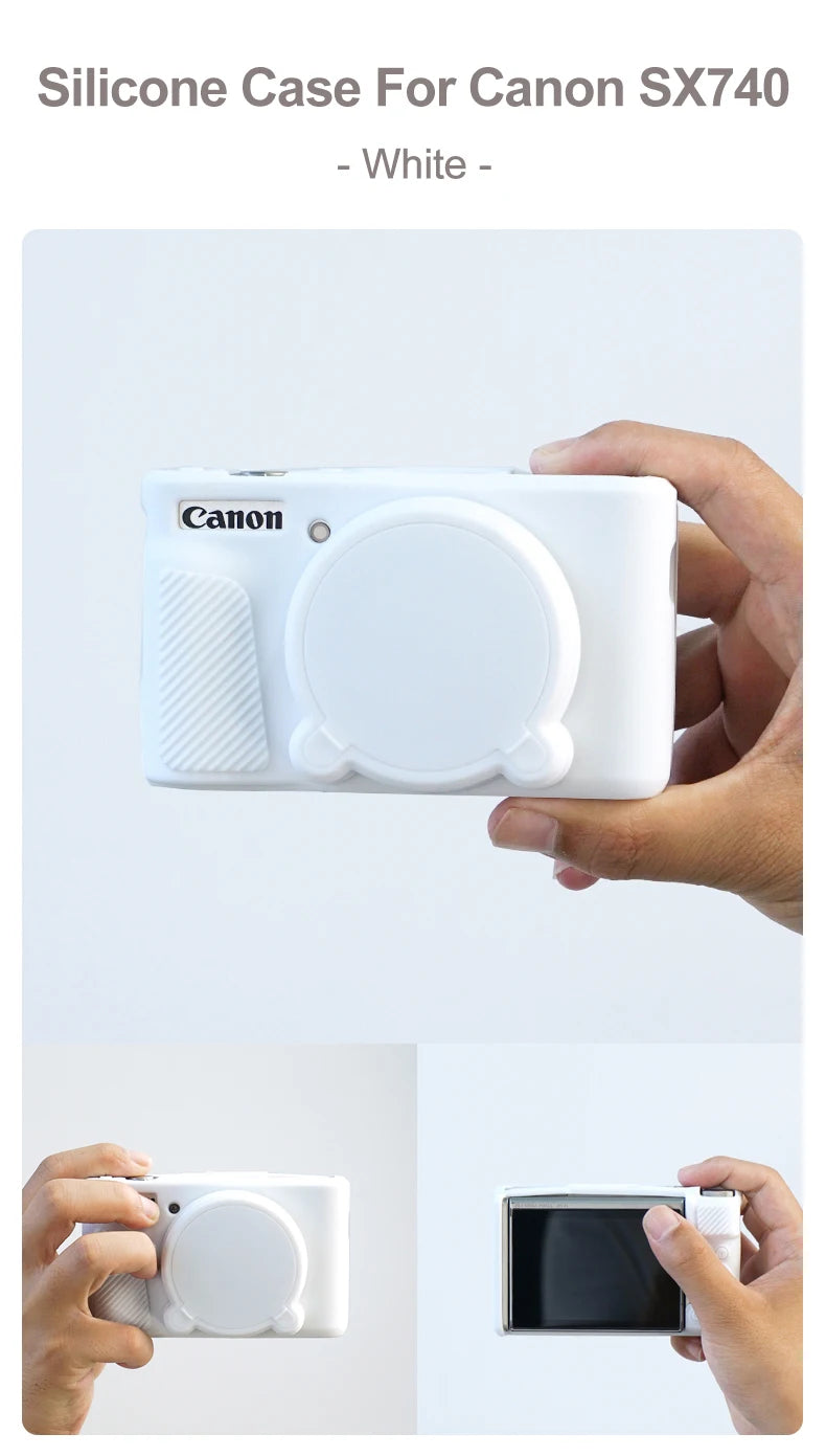 Camera Silicone Case for Canon SX730 SX740 Soft Silicone Protector Camera Cover Case Full Body Bag Baseplate Dustproof Waterprof
