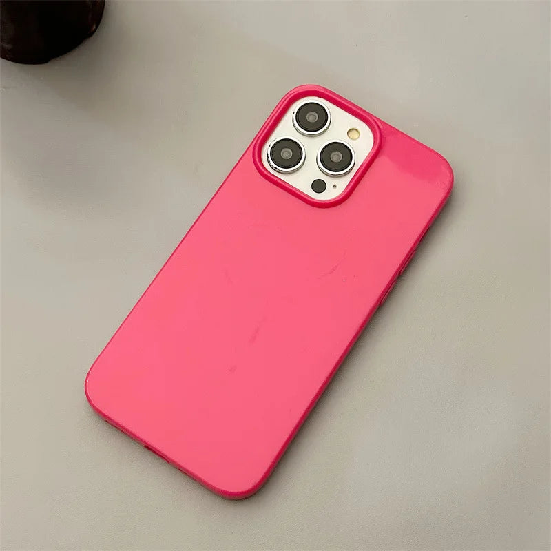 Soft Silicone Glossy Shockproof Phone Case For iPhone 17 Air 16 15 14 13 12 11 Pro Max XR XS X 7 8 Plus Plain Bumper Back Cover