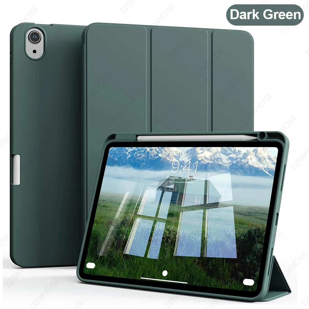 Case for iPad Air 11 M4/M3/M2 (2026/2025/2024), iPad Air 5/4 (2022/2020 5th/4th Generation 10.9-Inch), with Pencil Holder Cover