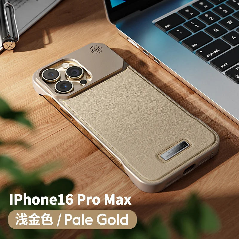 Luxury Magnetic Leather Aromatherapy Phone Case For iPhone 11 12 13 14 15 16 17 Pro Max Plus Wireless Charging Borderless Cover