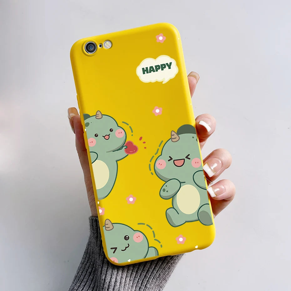 Stylish Painted Cover For iPhone 6 6S Plus Case iPhone6 6S Plus Cover Silicone Soft Phone Back Case For Apple iPhone 6 6S Coque