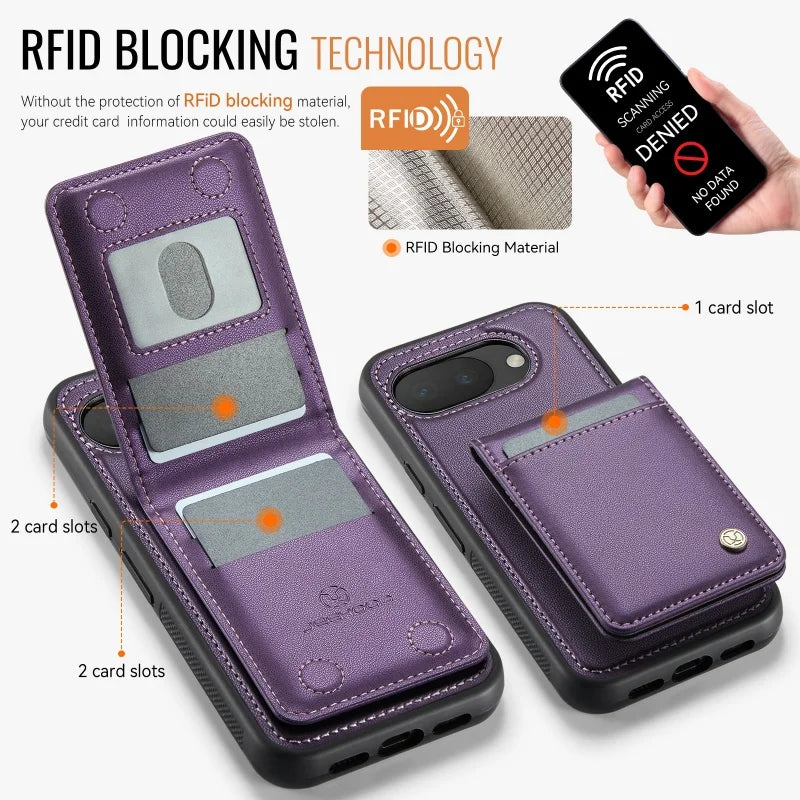 2 In 1 Detachable Leather Flip Wallet Phone Case for Google Pixel 11 Pro 10 10A  XL 9A 9 Kickstand Cards Holder Cover Hoesje Bag