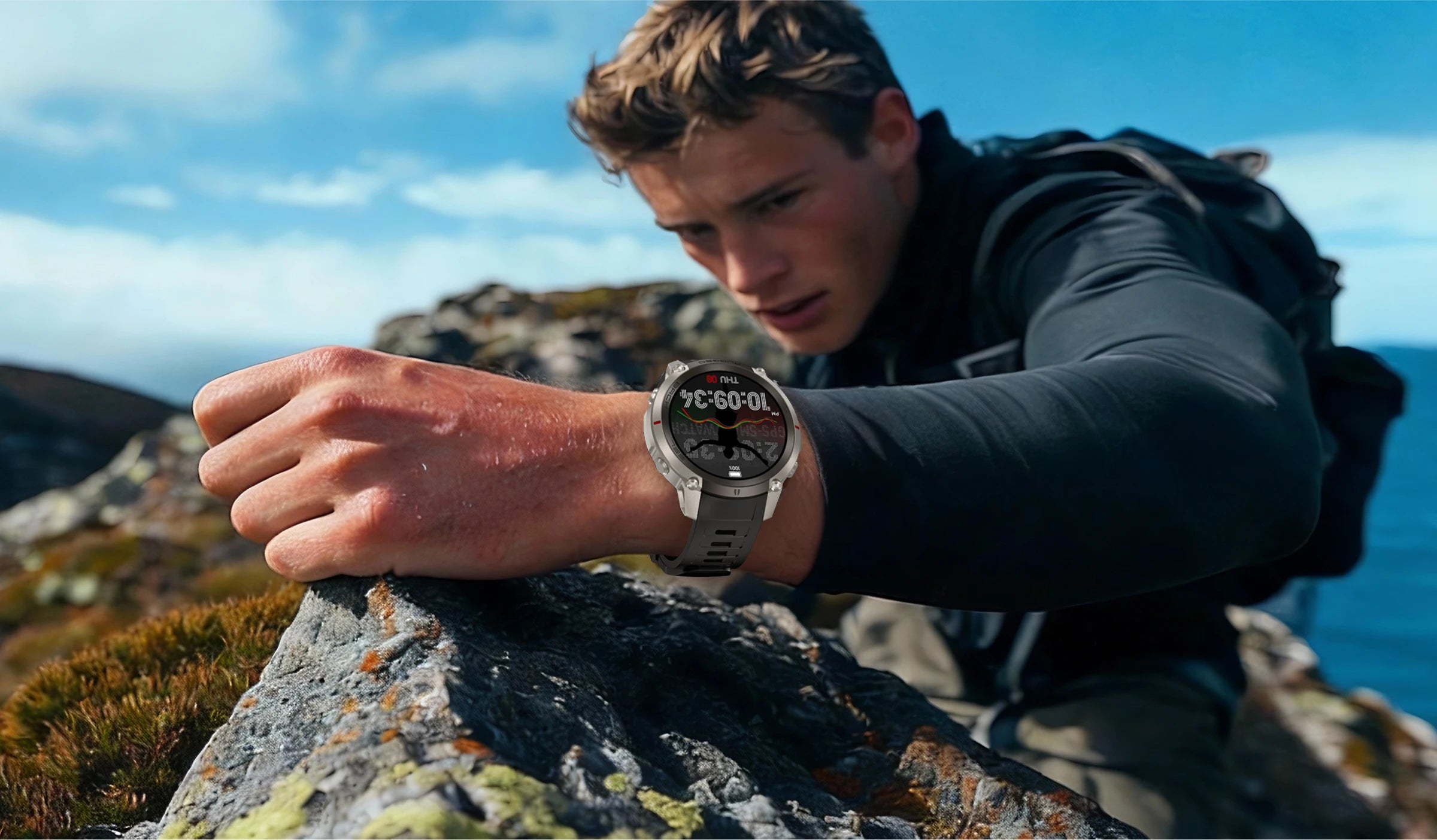 2026 Military Satellite Offline Map GPS Smart Watch Men 1.43''AMOLED Bluetooth Call Compass 5ATM Waterproof 170+Sport Smartwatch