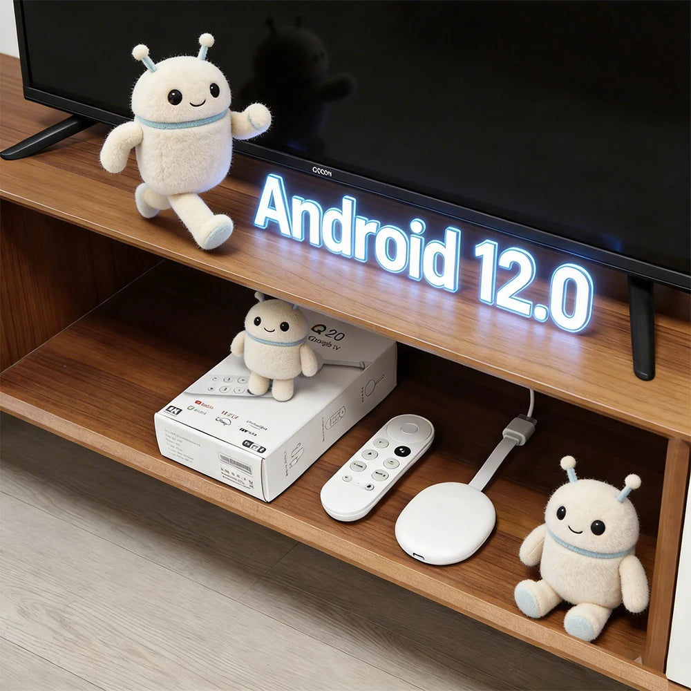 BOXPUT Q20 4K HDR TV Stick Allwinner H618 Android 12 Dual‑Band WiFi6 Android TV Launcher Streaming Player Bluetooth Voice Remote