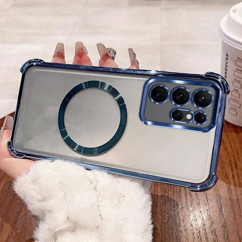Magnetic For Magsafe Shockproof Case for Samsung Galaxy S26 S25 Edge S24 S23 S22 S21 S20 FE Ultra Plus Wireless Charging Cover