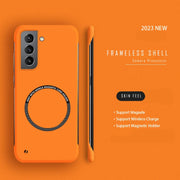 Ultra Slim PC Frameless Magnetic Phone Case For Samsung Galaxy S24 S23 S22 S21 S20 FE Plus NOTE 20 Ultra Magsafe Matte Cover