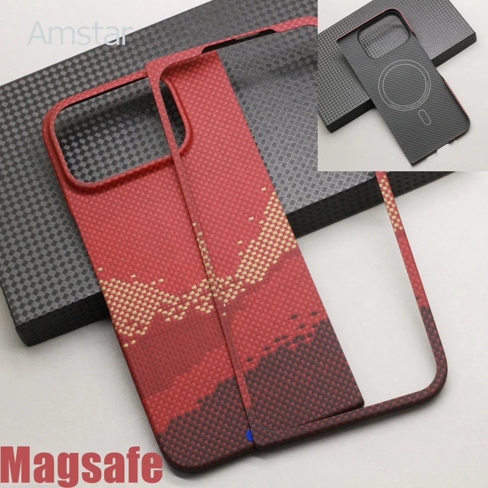 Kevlar Carbon Fiber Magnetic Case for Google Pixel 10 Pro Fold Cover Luxury Aramid Fiber Pixel 10 Pro Fold Magnetic Case