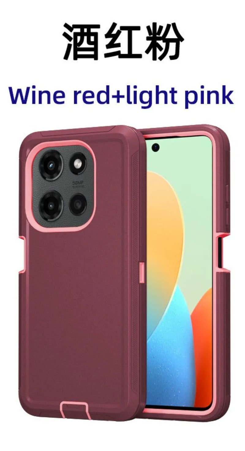 3-Laye Heavy Duty Hybrid Ott Defender Case For Motorola G Edge Play Stylus Power 5G 2026 2025 2024 2023 Shockproof Cover