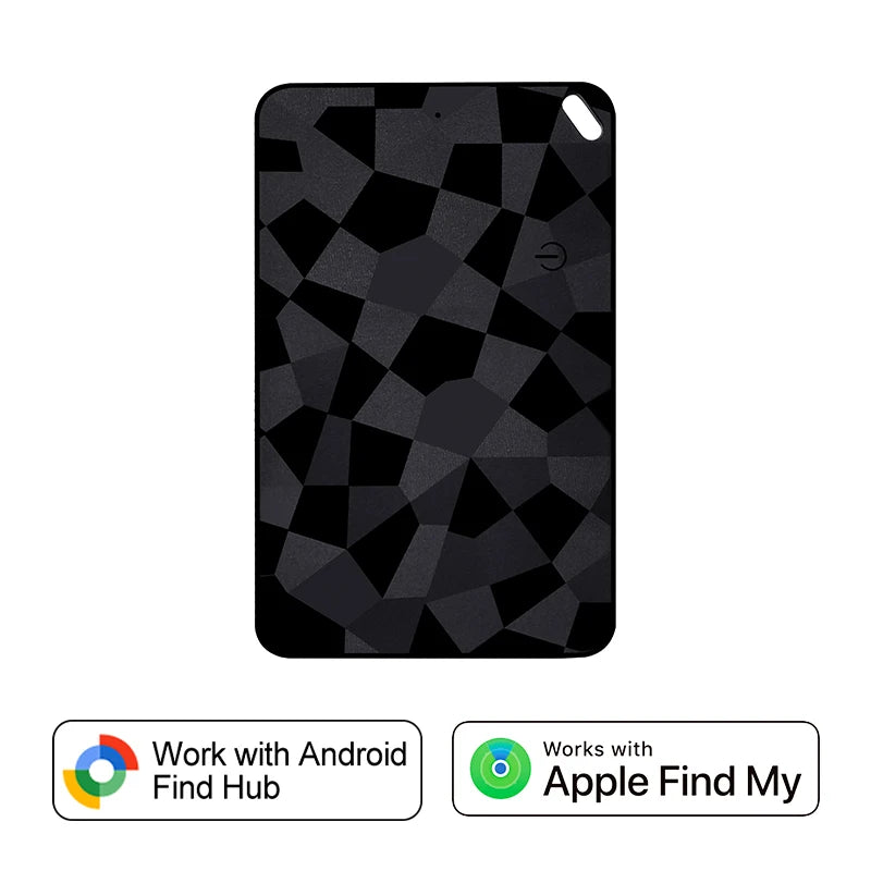 Smart Wallet Tracker Card Rechargeable Dual System Item Finder Tracker Compatible With Apple Find My & Android Google Find Hub