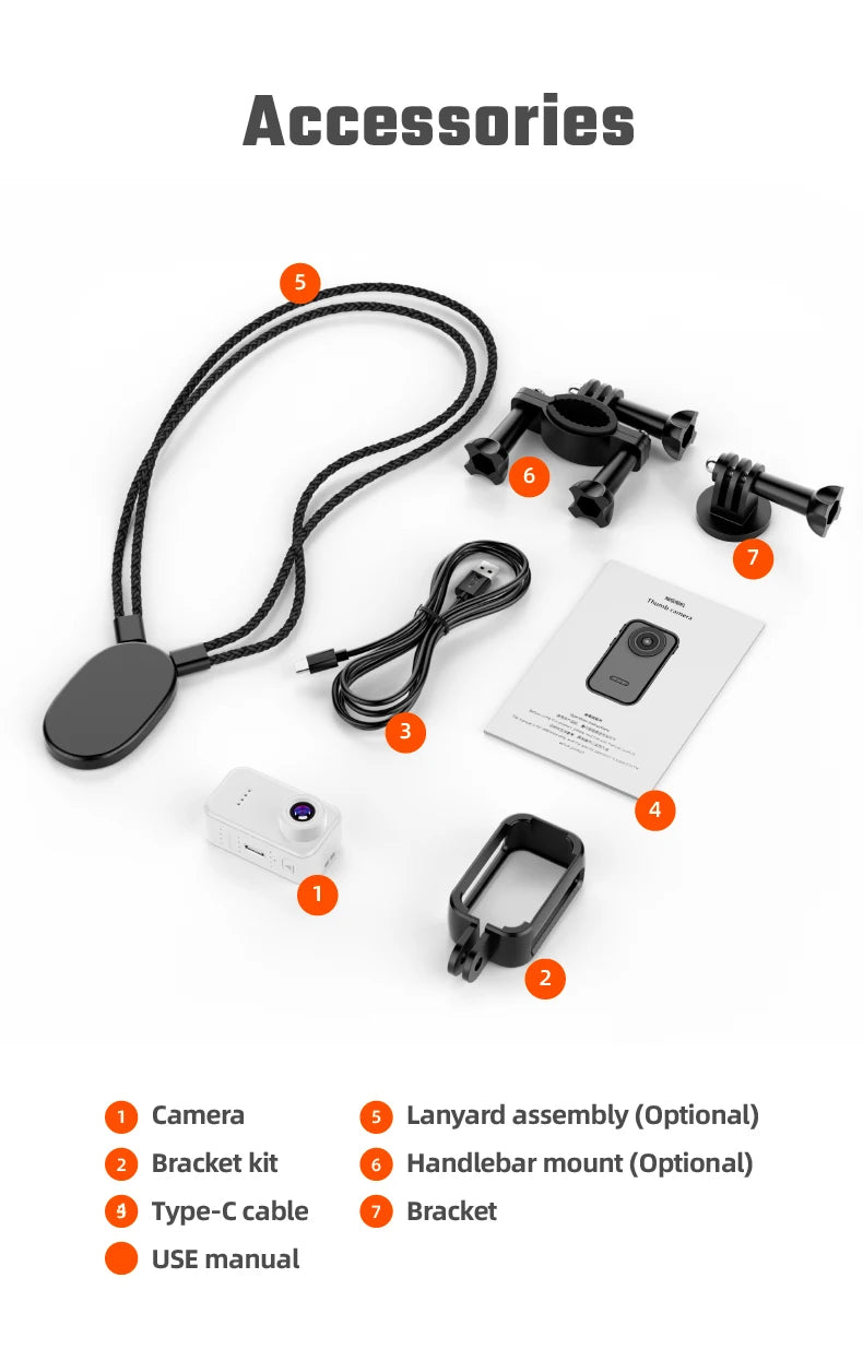 Magnetic Thumb Camera 1080P Body Camera For Outdoor Action Vlog 1920x1080P Video Recorder Ideal For Cycling Hiking And Walking