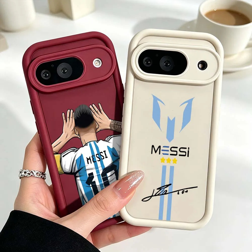 Football M-Messi design Cover For Google Pixel 10 9 8 7 9a 8a 7a Pro XL Eye Ladder Phone Case