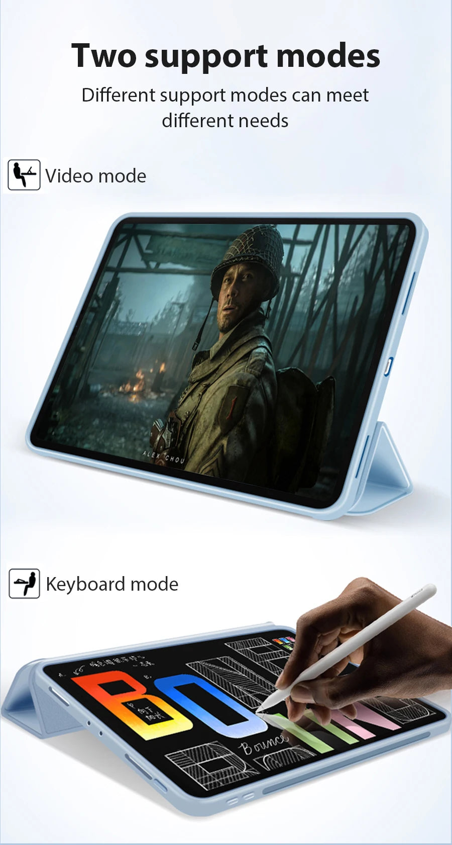 Case For iPad Pro 13 11th M5 12.9 A16 10 9 8 9th 10th Generation For Ipad Air 11 M4 M2 M3 5 4 3 Mini 6 7 2025 Cover Accessories