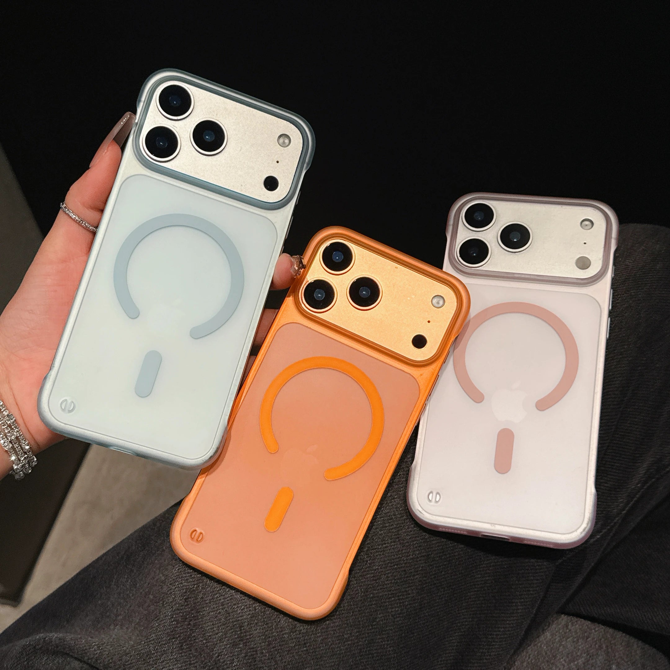 Ultra Thin PC Frameless Phone Case For iPhone 17 Pro Max 14 15 Plus 11 12 13 16 Pro Air For Magsefa Wireless Charger Matte Cover