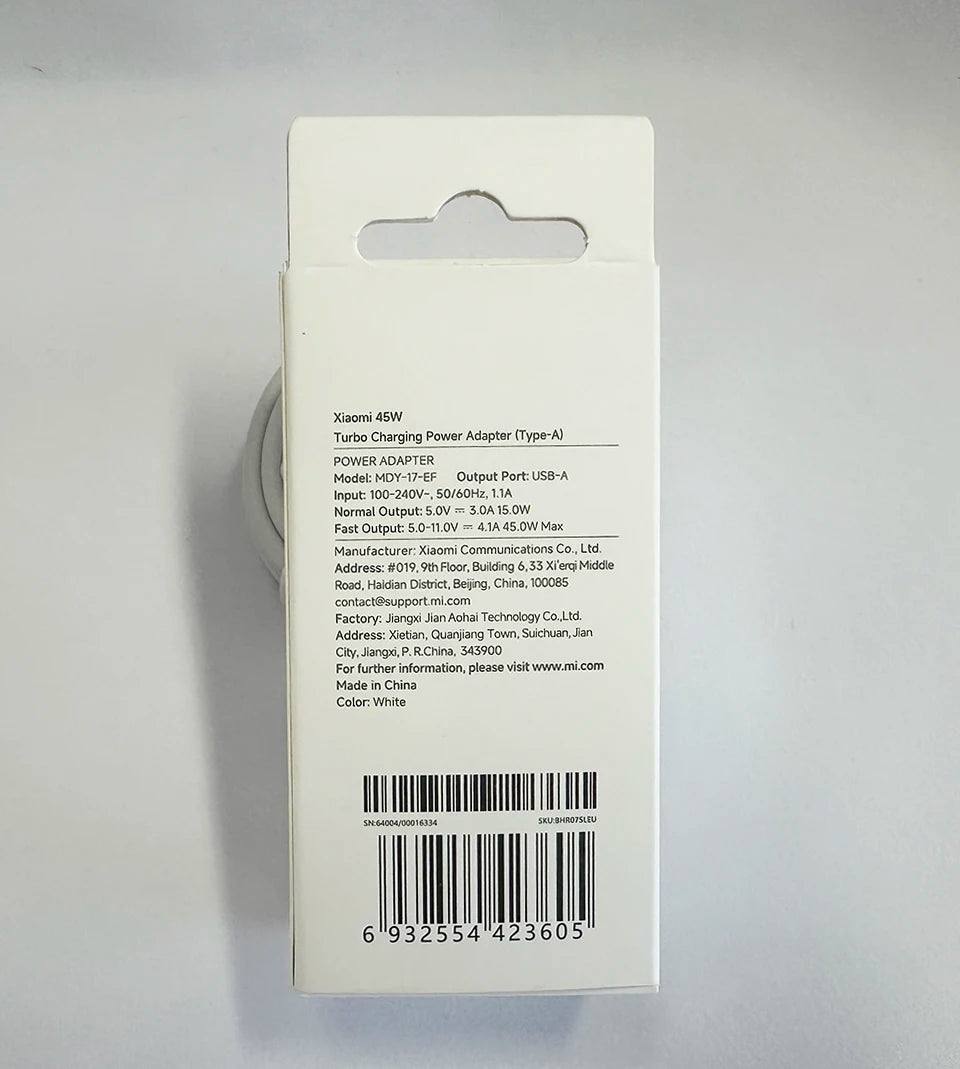 Oirginal XIAOMI 45W Charger Type C Turbo Charge Fast Charging Adapter Redmi Note 15 14 13 12 11 X Pro 10t Poco M7 X7 K40 Pad 6