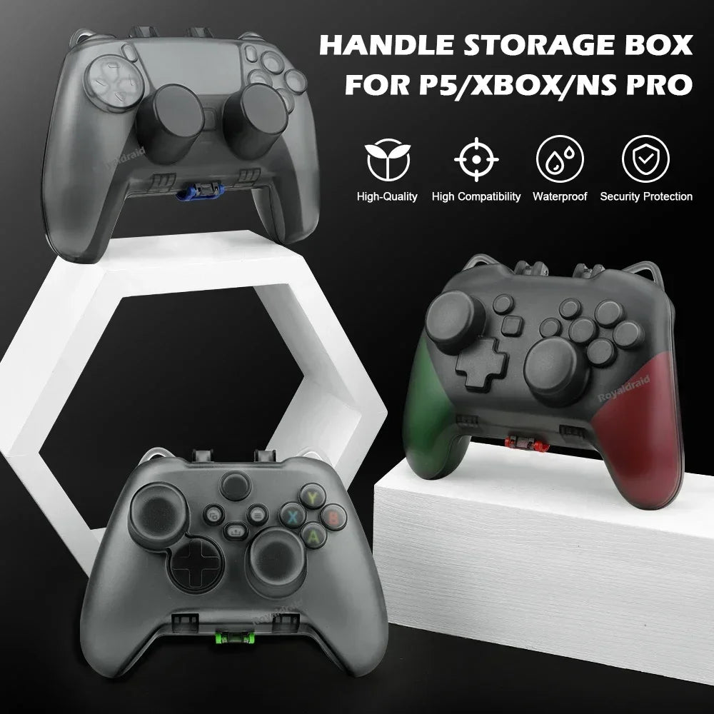 Transparent Handle Protective Storage Case for XBOX Series S/X Controller Dust-proof Cover Shell for PS5/Switch Pro Gamepad