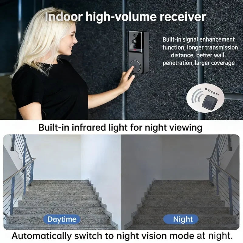 M16 M9 WiFi Wireless Video Doorbell Two-Way Intercom Infrared Night Vision Mobile APP Remote Control Home Surveillance Door Bell