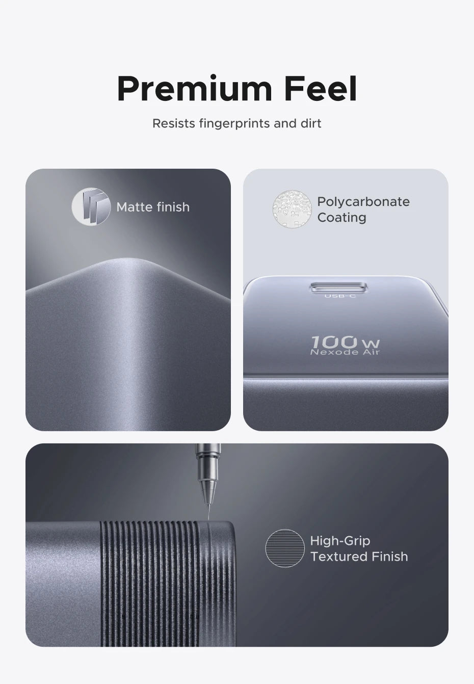 【Ultra Mini-US Plug】UGREEN Nexode Air 100W 65W 45W GaN Charger PD3.0 QC4.0 PPS For Macbook Laptop iPhone 17 16 Samsung S26 iPad