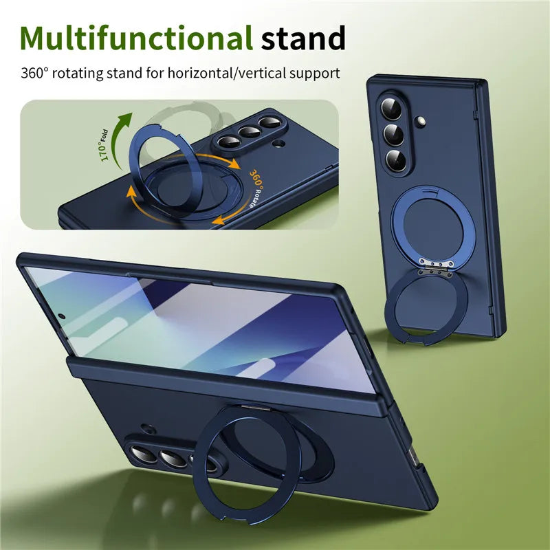 For Samsung Galaxy Z Fold 8 Ultra 5G Case Magnetic Holder Ring For Magsafe Cover For ZFold 8 Fold8 Ultra Hinge Protection Case