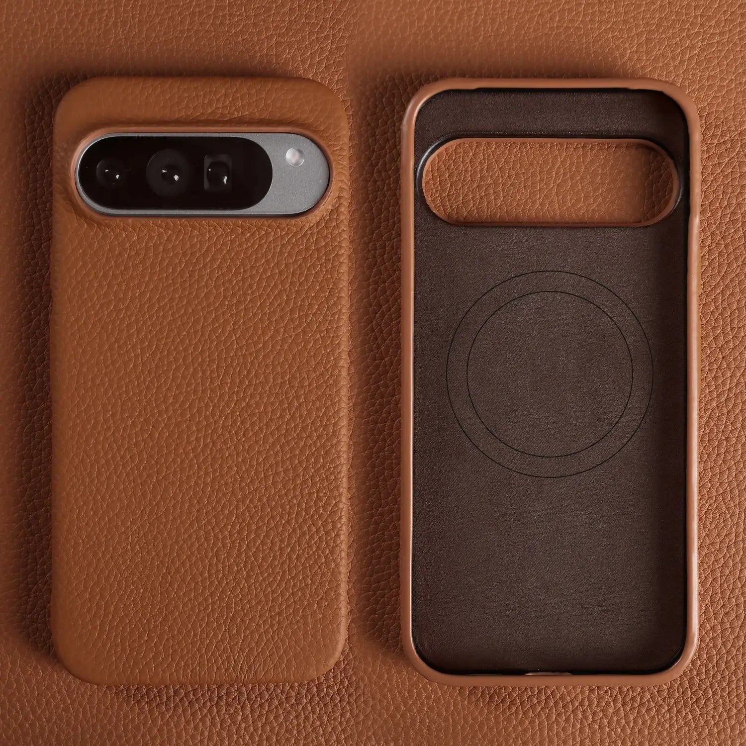 Luxury Magnetic Genuine Leather Case For Google Pixel 10Pro 9 7A 8 6 Full Protection Magnet for Magsafe Cases Shockproof Cover