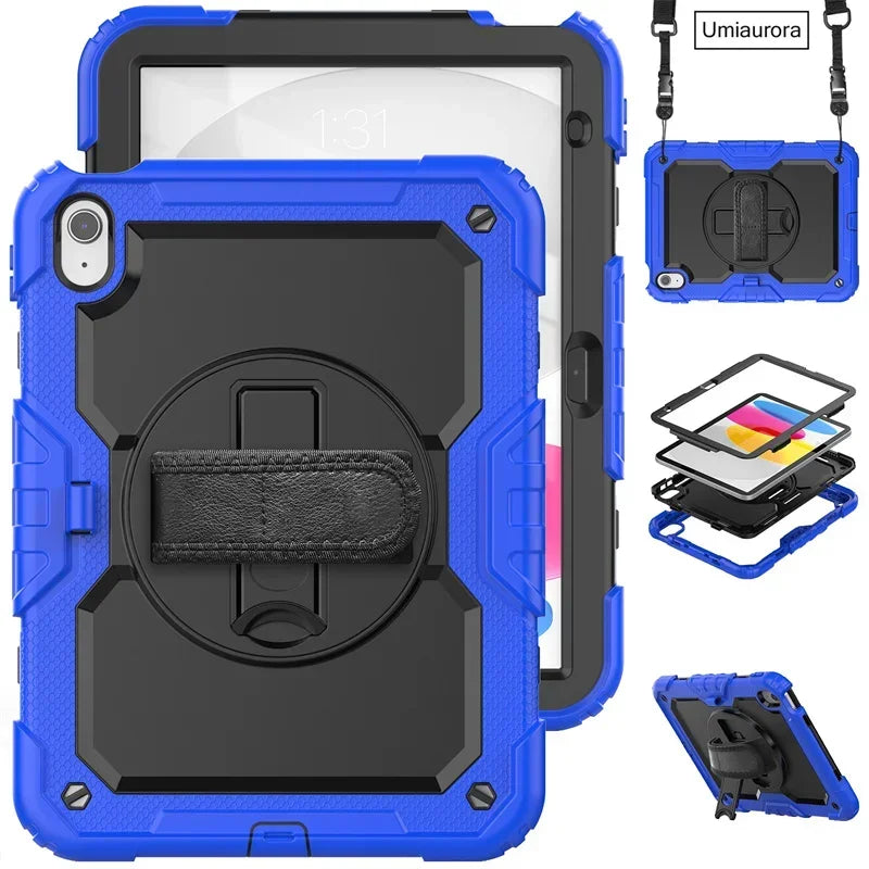 Case For iPad A16 10th 11th Generation 7/8/9th 10.2 Pro 11 12.9 Air 11 13  Air5 4  Mini 7 6 5 4 Shockproof Stand Kids Safe Cover