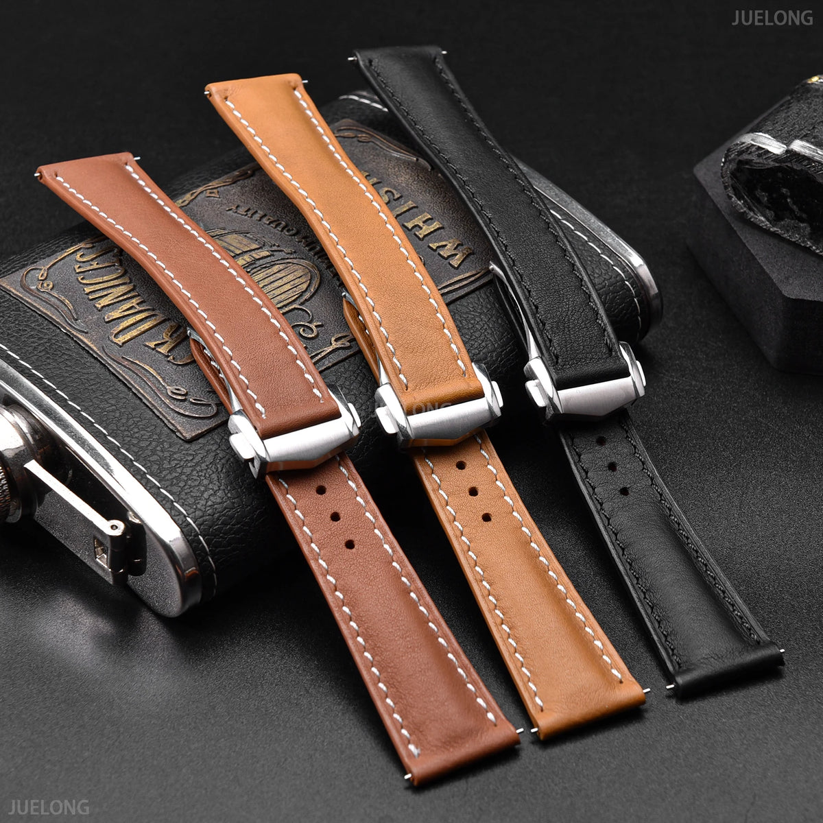 Retro Leather Watch Strap 20mm 22mm Quick Release Smooth Leather Watchband Men Women Watch Band Accessories
