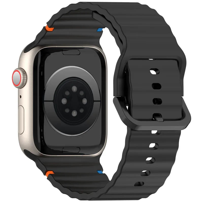 Silicone Strap for Apple watch Band 44mm 49mm 40mm 45mm 42mm 46mm correa bracelet iwatch Series 12 11 9 8 7 6 SE 10 Ultra 3 4 2
