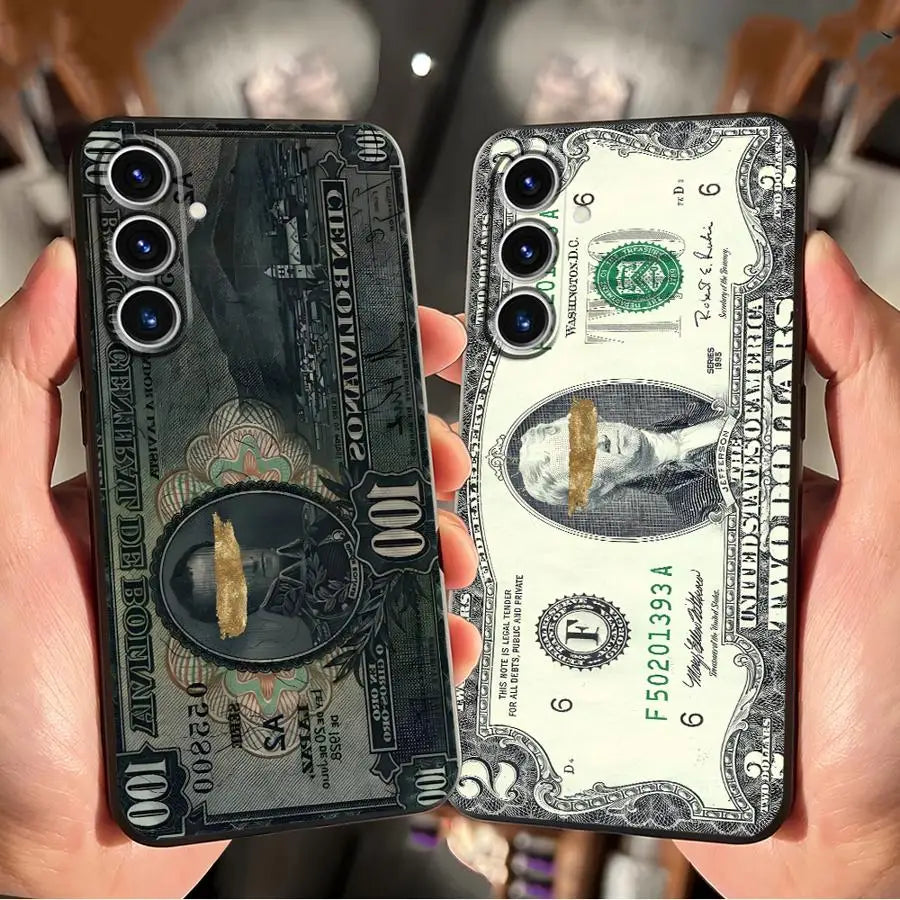 Case for Samsung Galaxy S26 S25 S26 S24 Plus S20 Ultra S23 S21 FE S10 S9 Note 20 8 9 10 Funda Phone Cover Cool 100 Dollars Bank