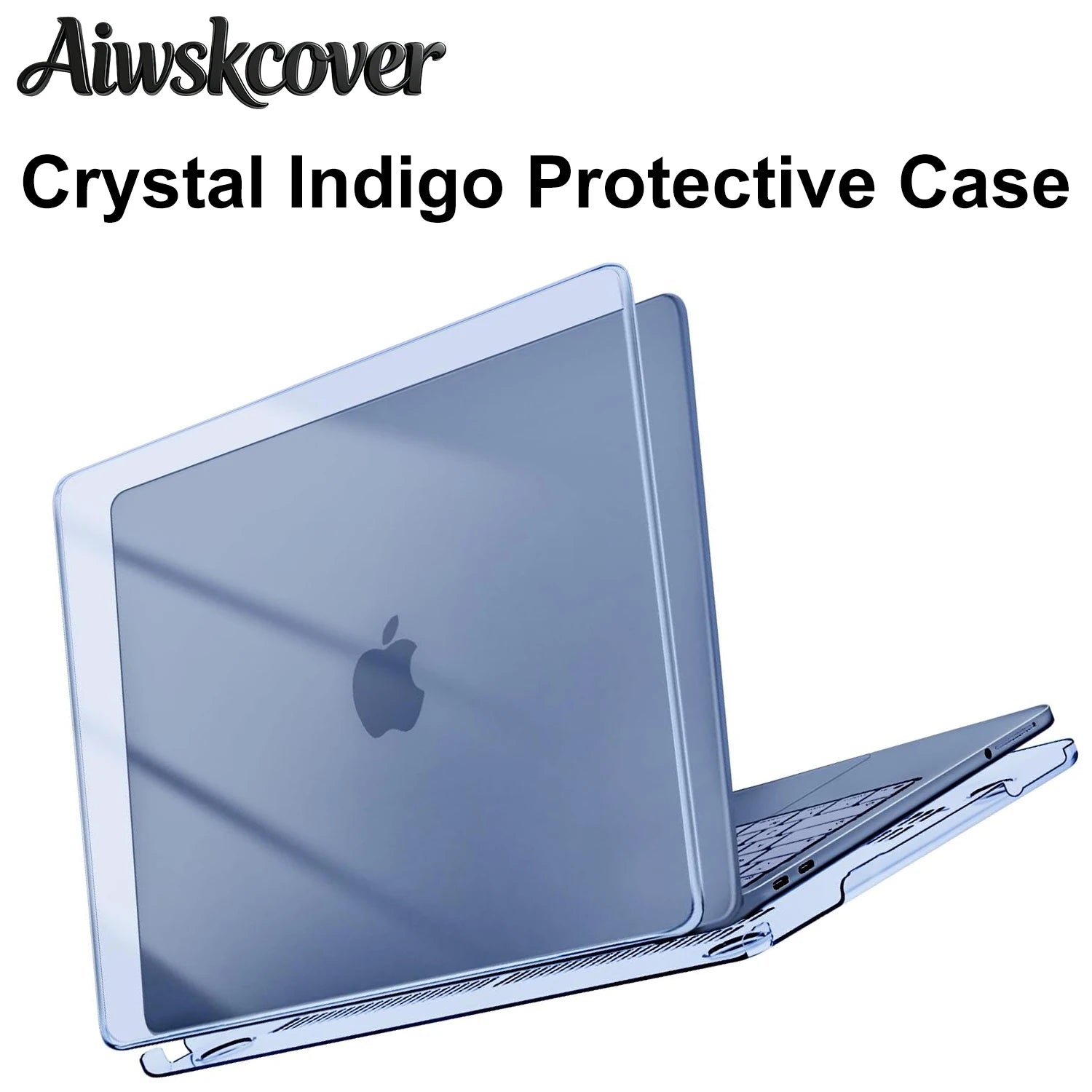 Crystal Indigo Case For MacBook Neo Case 13 inch 2026 Model A3404 with A18 Pro Chip, Crystal Protective Hard Shell Case For Neo