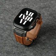 Genuine Leather bands For Apple watch ultra 3 2 49mm 44mm 45mm 46mm NEW Mecha Design bracelet iWatch series 11 10 9 8 7 6 5 SE