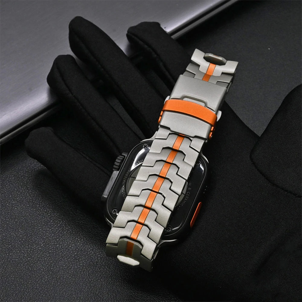 Titanium Band for Apple Watch Ultra 4 3 2 1 49mm Series 12 11 10 46mm Bracelet Metal Strap for Iwatch 9 8 7 6 5 4 SE3 44mm 45mm