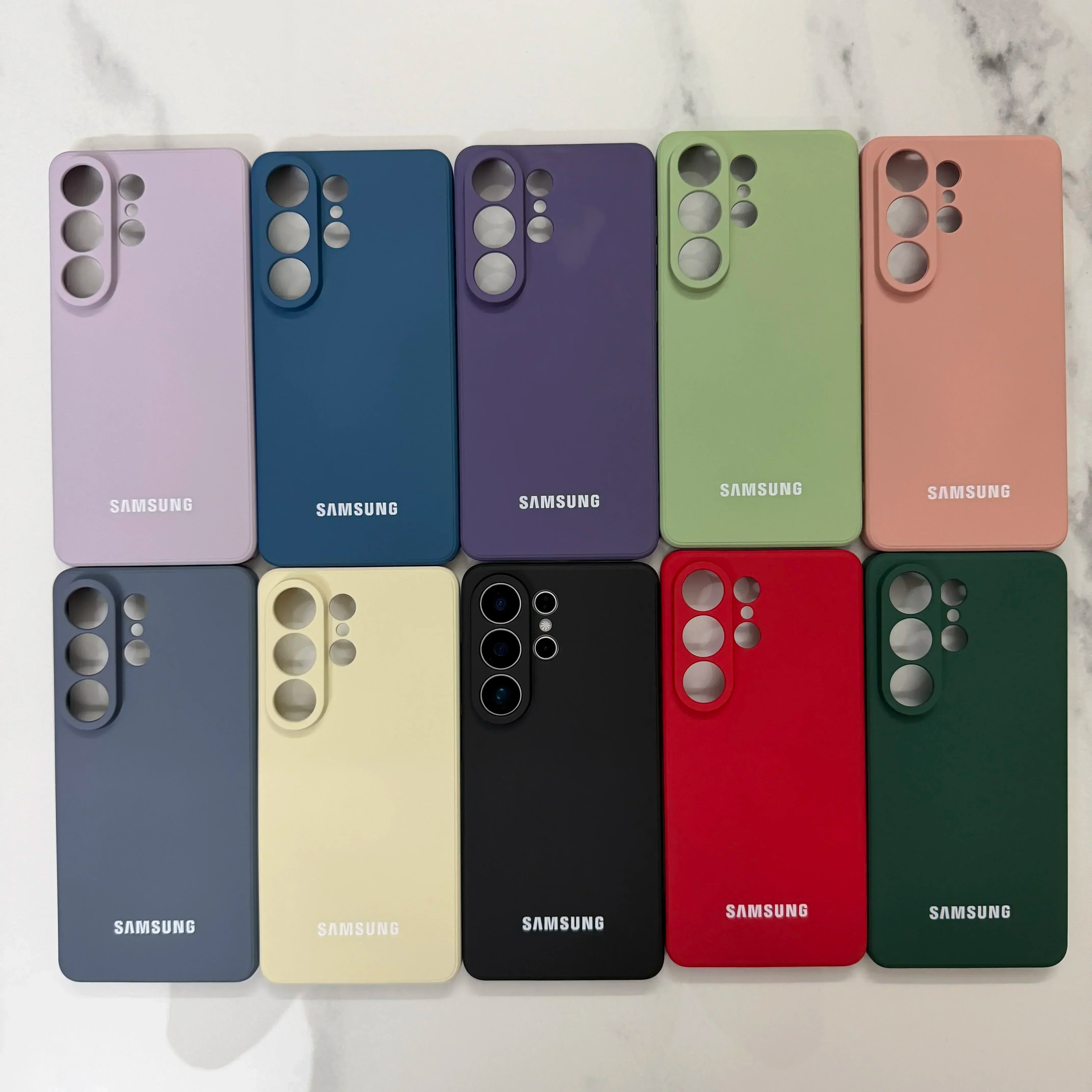 Liquid Silicone Solid Color Phone Case For Samsung Galaxy S26 S25 S24 S23 S22 S21 S20 Ultra +Plus S25 S24 S23 S21 S20 FE Case