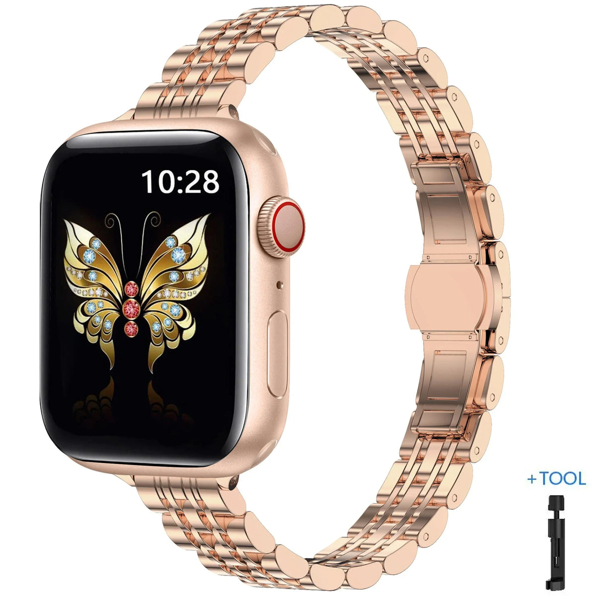 Women Slim Strap for Apple Watch Band Ultra 4 3 2 49mm 46mm 42mm 45mm 44mm Metal Wristband for IWatch Series 12 11 10 9 8 7 6 SE