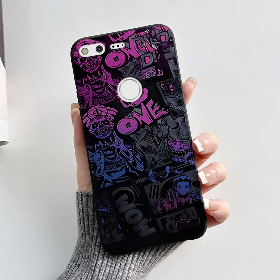 For Google Pixel XL Phone Case Cute Cartoon Soft Silicone Protect Cover Coque For Google Pixel 1 XL Pixel1 1XL Bumper Case Funda