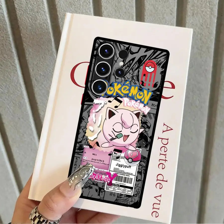 Case for Samsung Galaxy S26 S20 FE S22 S21 S25 Ultra S23 FE Note 20 Ultra 10+ S24 Plus Funda Back Phone Cover Anime Pokemons