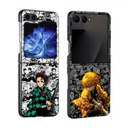 Case for Samsung Galaxy Z Flip8 ZFlip7 FE ZFlip4 ZFlip5 Z Flip 7 6 5 8 ZFlip3 ZFlip6 Phone Funda Anime D-Demons Slayers