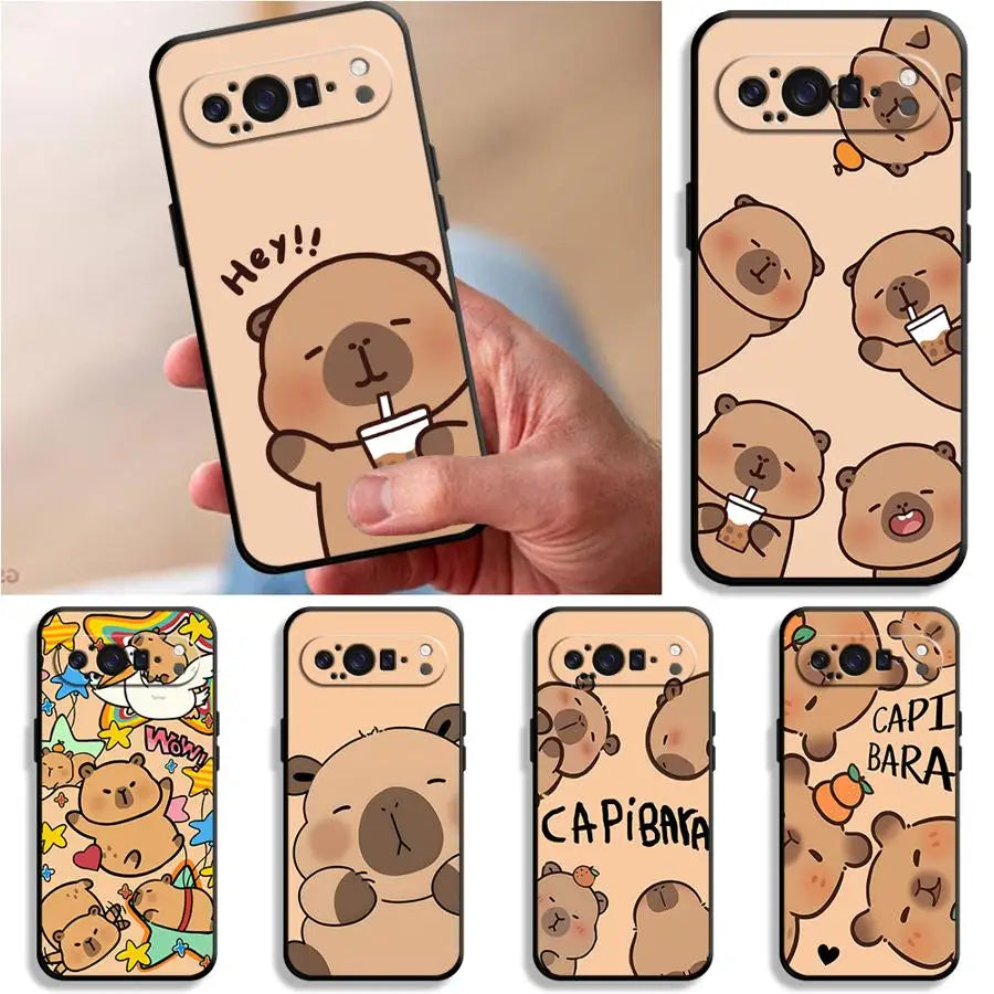 Funda Phone Cover Case for Google Pixel 10A 6a 9a 8a 10 9 Pro XL 7a 6 7 8 Pro Cute Cartoon Capybara
