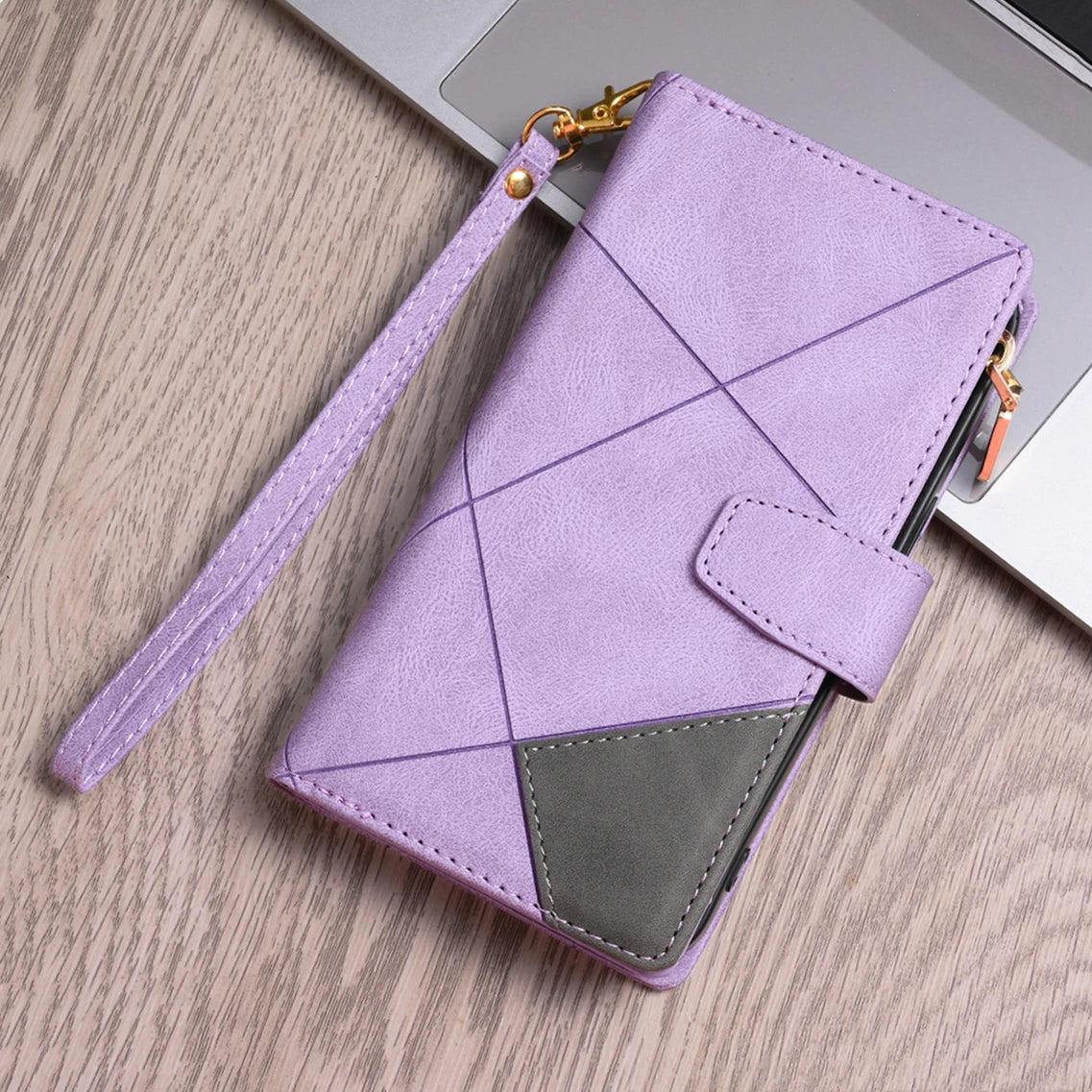 Zipper Flip Leather Case For iPhone 16 17 Pro Max Air 16E 15 14 13 12 11 Pro Max Plus Business Wallet Card Slot Phone Cover