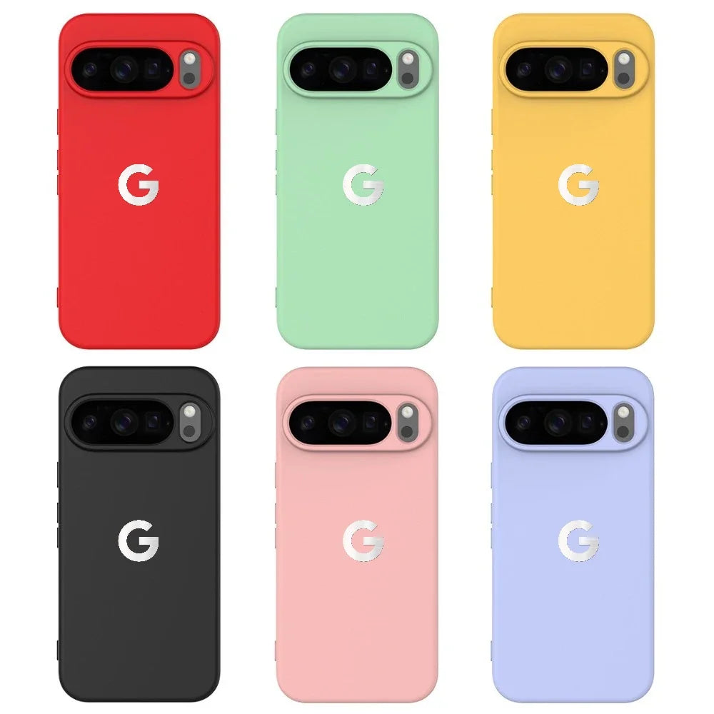 Fashion Liquid Silicone Case For Google Pixel 11 10 9 8 Pro XL 10a 9a 8a Shockproof Soft TPU Protection Cover With Lanyard Strap